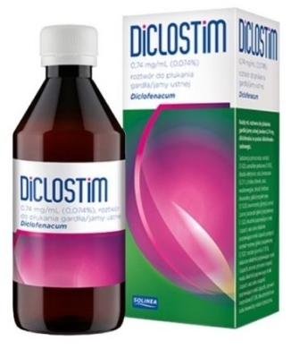 Diclostim roztwór do płukania jamy ustnej i gardła 150ml