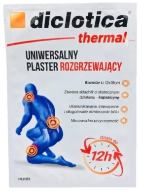 Diclotica Thermal Uniwersalny Plaster rozgrzewający rozmiar L 12 x 18 cm 1 sztuka