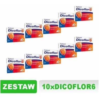Dicoflor 6, 20 kapsułek Zestaw: 10x20 kapsułek