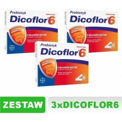 Dicoflor 6, 20 kapsułek Zestaw: 3x20 kapsułek