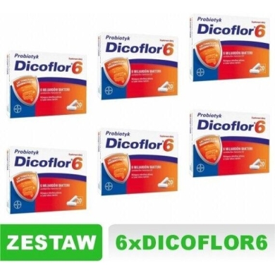 Dicoflor 6, 20 kapsułek Zestaw: 6x20 kapsułek