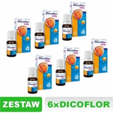 Dicoflor baby krople 5 ml Zestaw: 6x5 ml
