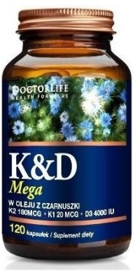 Doctor Life K2 & D3 mega 120 kapsułek