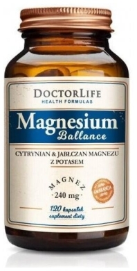 Doctor Life Magnesium Ballance cytrynian + jabłczan 120 kapsułek 