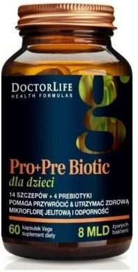 Doctor Life Pro+Pre Biotic dla dzieci 60 kapsułek
