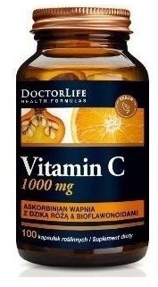 Doctor Life Vitamin C 1000mg z dziką różą 100 kapsułek