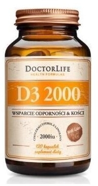 Doctor Life Vitamin D3 2000ui 120 kapsułek