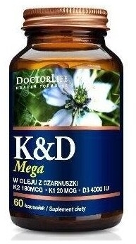 Doctor Life witamina K2 & D3 200/4000 MEGA 60 kapsułek