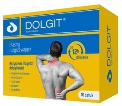 Dolgit plastry rozgrzewające 10 sztuk (Data ważności 31.01.2024)