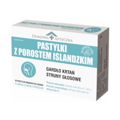 Domowa Apteczka Pastylki z Porostem islandzkim 30 pastylek