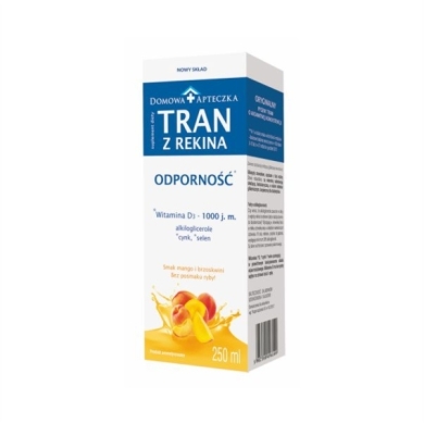 Domowa Apteczka Tran z Rekina Odporność Mango-Brzoskwinia 250ml