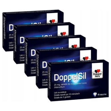 DoppelSil 25 mg 4 tabletki ZESTAW 5x4 tabletki