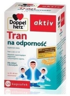 Doppelherz aktiv Tran na odporność 120 kapsułek