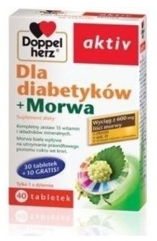 Doppelherz aktiv dla diabetyków + Morwa 30 tabletek