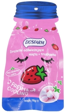 Dosfarm drażetki odświeżające mięta + truskawka 16 g