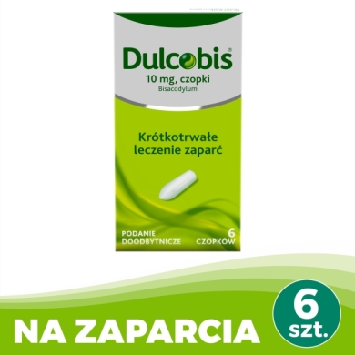 Dulcobis czopki doodbytnicze 10 mg 6 sztuk