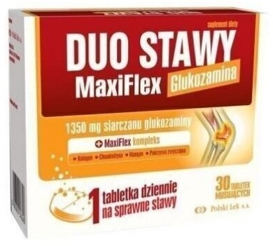 Duo Stawy MaxiFlex Glukozamina 30 tabletek musujących