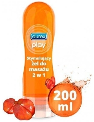 Durex 2w1 Guarana Żel intymny i do masażu delikatny i jedwabisty 200 ml
