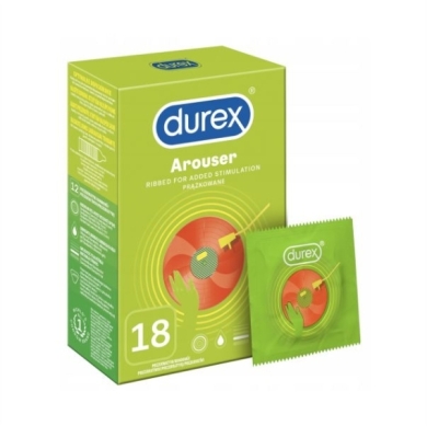 Durex Arouser Prezerwatywy prążkowane dla doznań 18 sztuk