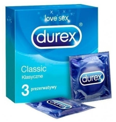 Durex Classic Prezerwatywy klasyczne gładkie 3 szt. 
