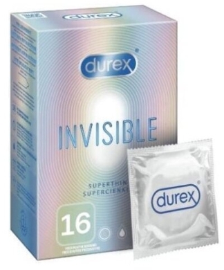 Durex Invisible Prezerwatywy supercienkie dla większej bliskości 16 sztuk