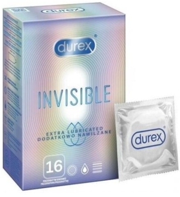Durex Invisible Prezerwatywy supercienkie dodatkowo nawilżane 16 szt.