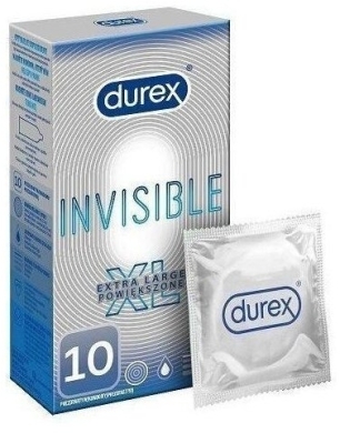 Durex Invisible XL Prezerwatywy supercienkie powiększone 10 szt.