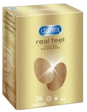 Durex Real Feel Prezerwatywy gładkie bez lateksu 24 sztuki