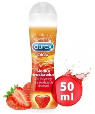 Durex Żel intymny truskawkowy o smaku i zapachu truskawki bez cukru 50 ml