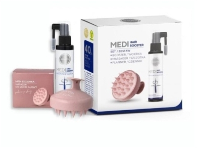 ECOCERA MEDI HAIR BOOSTER zestaw wcierka 75ml +szczotka