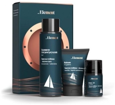 ELEMENT Zestaw prezentowy dla mężczyzn szampon + krem+ balsam po goleniu