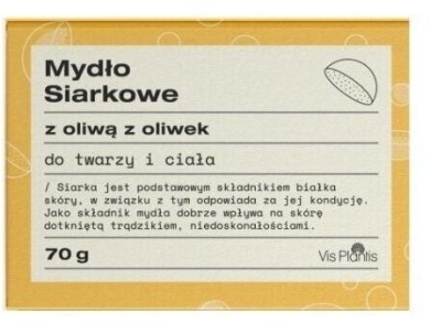 ELFA VIS PLANTIS Mydło siarkowe z oliwą z oliwek w kostce 70 g