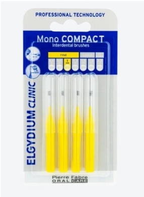 ELGYDIUM CLINIC MONO COMPACT 2 szczoteczka międzyzębowa żółta 4 sztuki