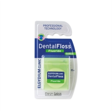ELGYDIUM CLINIC Nić dentystyczna z fluorem cool mint 35m