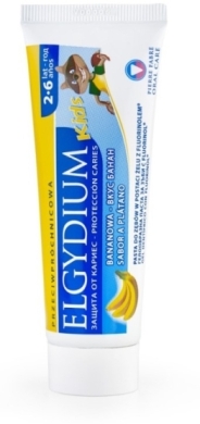 ELGYDIUM KIDS Pasta do zębów przeciw próchnicy bananowa 50ml