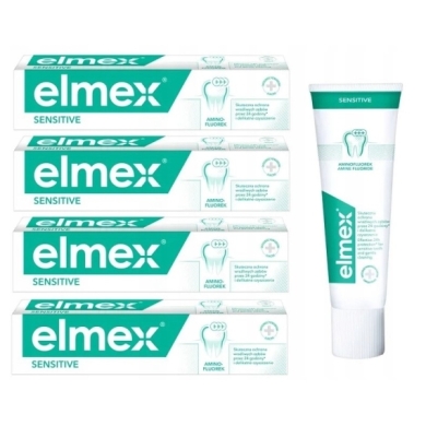 ELMEX Pasta do zębów Sensitive Plus 75 ml Wielopak x5
