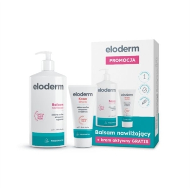 ELODERM Balsam nawilżający 400 ml + Krem aktywny 75 ml