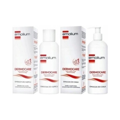EMOLIUM Dermocare Emulsja do kąpieli do skóry wrażliwej, suchej i skłonnej do alergii od 1 dnia życia 400 ml