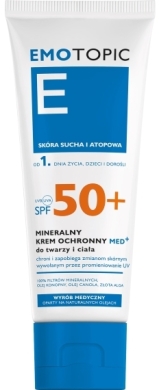 EMOTOPIC MINERALNY KREM OCHRONNY do twarzy i ciała SPF 50+ 75 ml