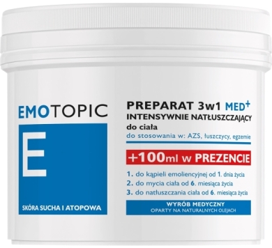 EMOTOPIC PREPARAT 3w1 INTENSYWNIE NATŁUSZCZAJĄCY do ciała 500 ml