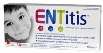 ENTitis smak truskawkowy x 14 pastylek
