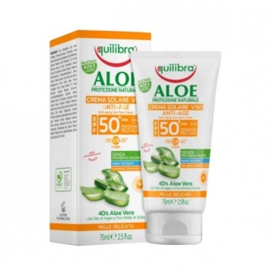 EQUILIBRA Aloesowy krem przeciwzmarszczkowy przeciwsłoneczny SPF 50+ 75 ml