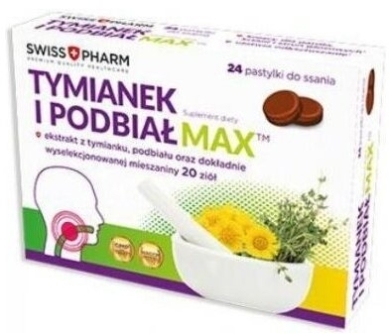 ERBAFARM Tymianek i Podbiał Max 24 pastylek