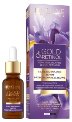 EVELINE COSMETICS GOLD&RETINOL Silnie napinające serum przeciwzmarszczkowe z retinolem 18ml