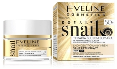 EVELINE COSMETICS Royal Snail 50+ Skoncentrowany Silnie Liftingujący Krem Dzień/Noc 50ml