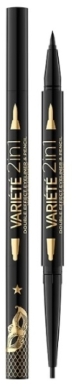 EVELINE COSMETICS VARIETE Eyeliner i kredka do oczu 2w1 (Data ważności 29.02.2024)