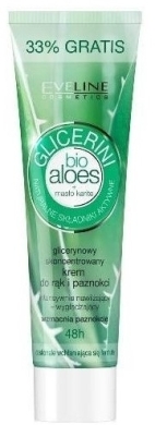 EVELINE Glicerynowy krem do rąk i paznokci Bio Aloes & Masło Karite125 ml