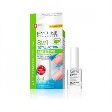 EVELINE NAIL THERAPY 8w1 TOTAL ACTION Odżywka do paznokci Sensitive 12 ml