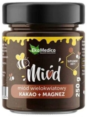 Ekamedica Miód wielokwiatowy kakao + magnez 250 g