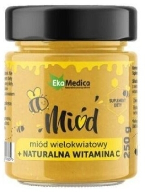 Ekamedica Miód wielokwiatowy +  naturalna witamina C 250 g